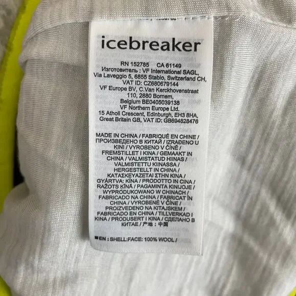 Icebreaker RealFleece Merino Wool High Pile 1/2 Zip Pullover Jacket Ecru M - Picture 9 of 11